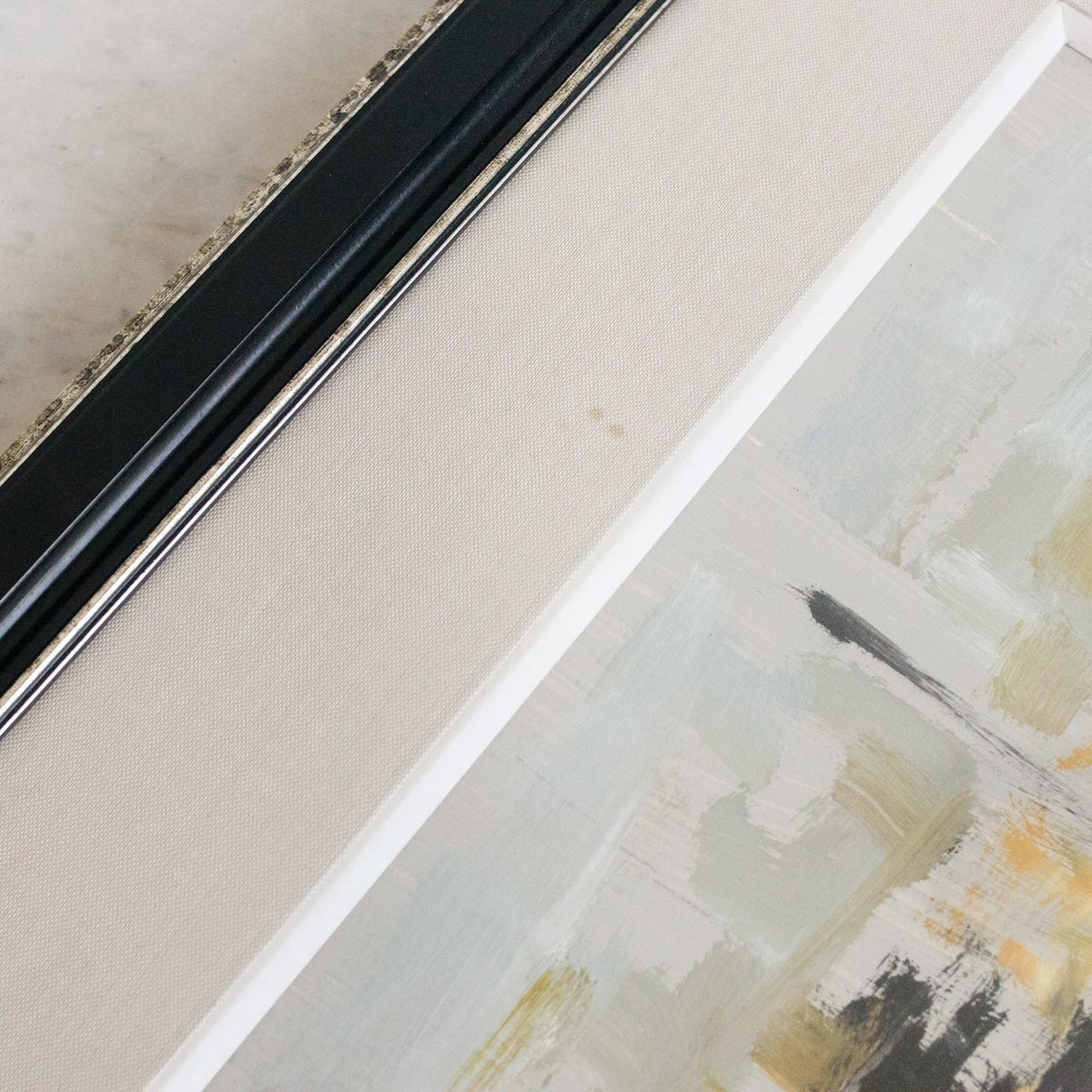 Abstract Acrylic Painting In Yellow & Black