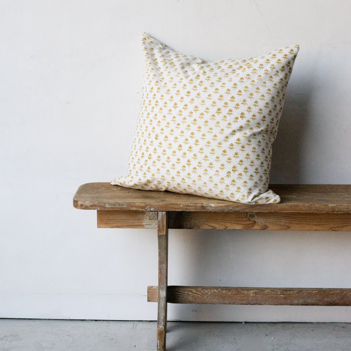 Hand Block Printed Pillow Cover | Juliette Gold