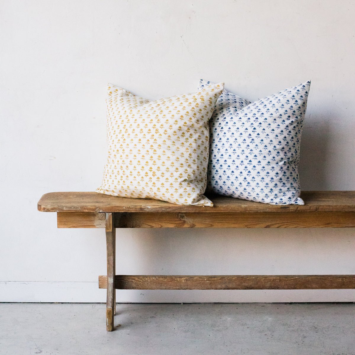 Hand Block Printed Pillow Cover | Juliette Indigo