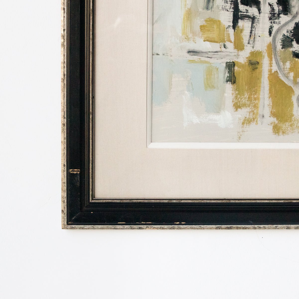 Abstract Acrylic Painting In Yellow & Black