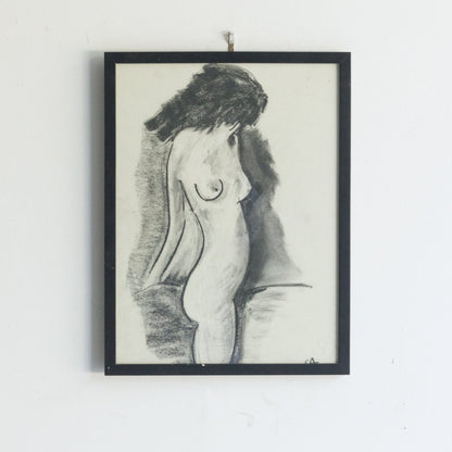 Abstract Standing Nude Drawing