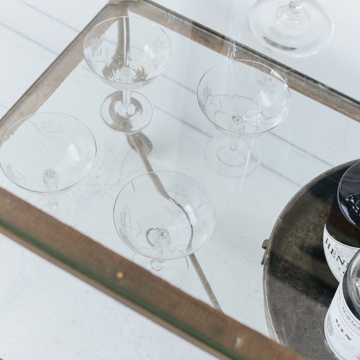 Antique Brass Side Table