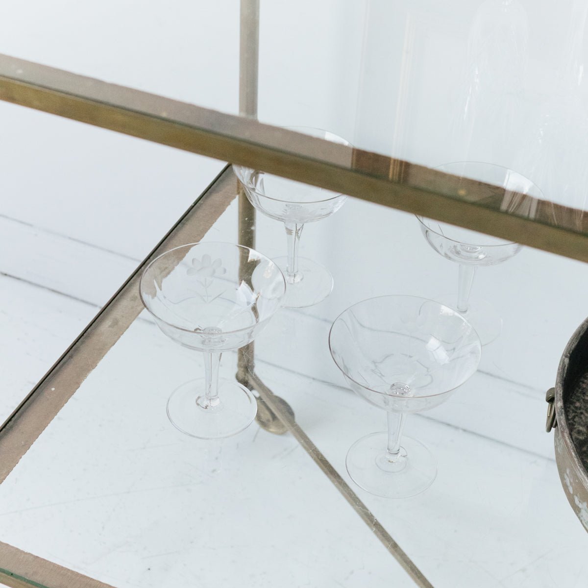 Antique Brass Side Table