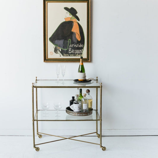 Antique Brass Side Table