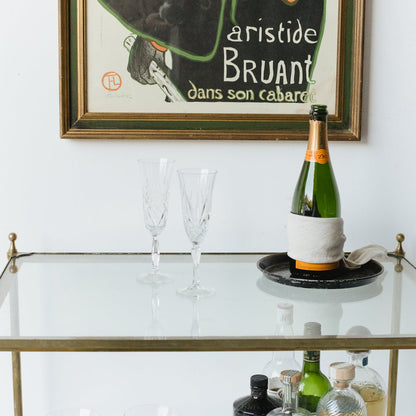 Antique Brass Side Table