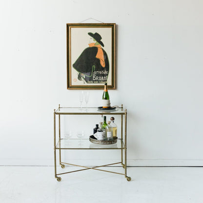 Antique Brass Side Table