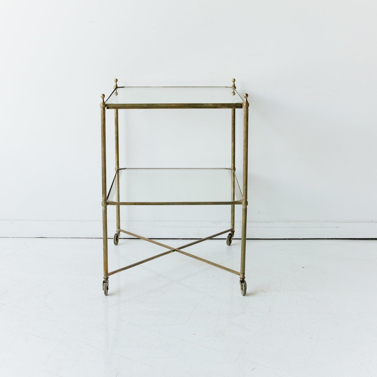 Antique Brass Side Table