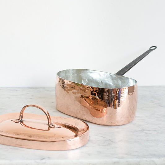 Antique Copper Pot With Lid