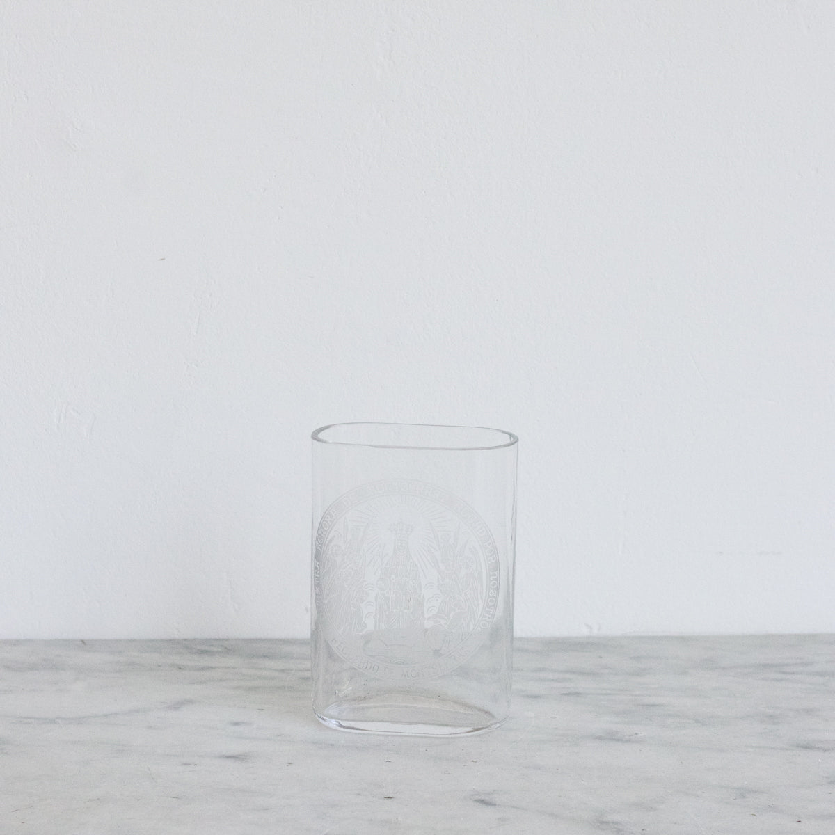 Antique Etched Vichy Glass