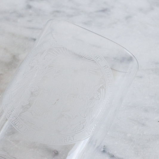 Antique Etched Vichy Glass