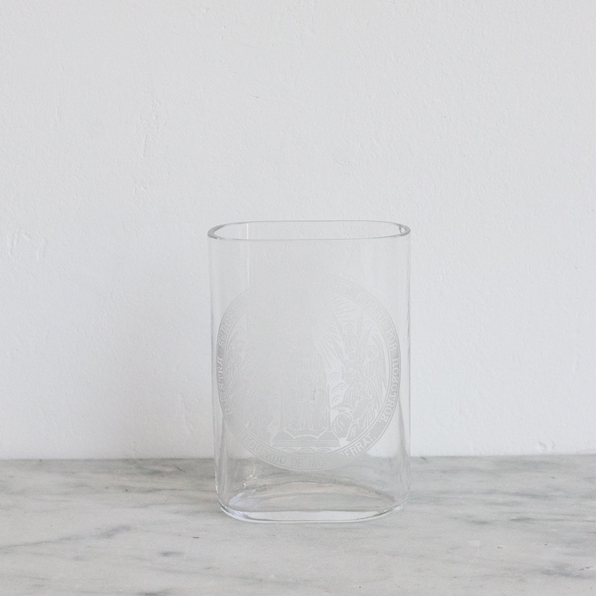 Antique Etched Vichy Glass
