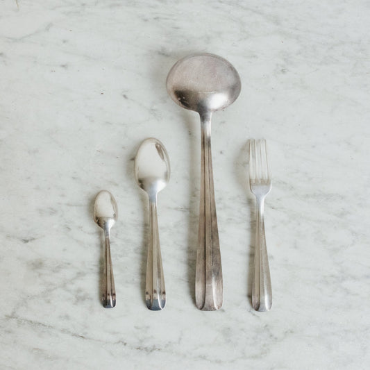 Art Deco French Flatware Set Of 37 Pieces