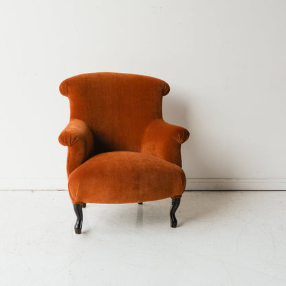 Block Print Crapaud Chair | Copper Velvet