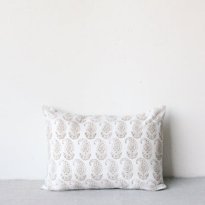 Block Print Pillow Cover | Claudine French Grey
