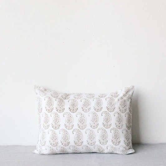Block Print Pillow Cover | Claudine French Grey
