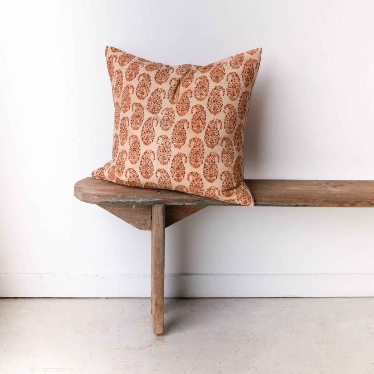 Block Print Pillow Cover | Farida Gold