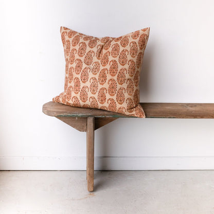 Block Print Pillow Cover | Farida Gold