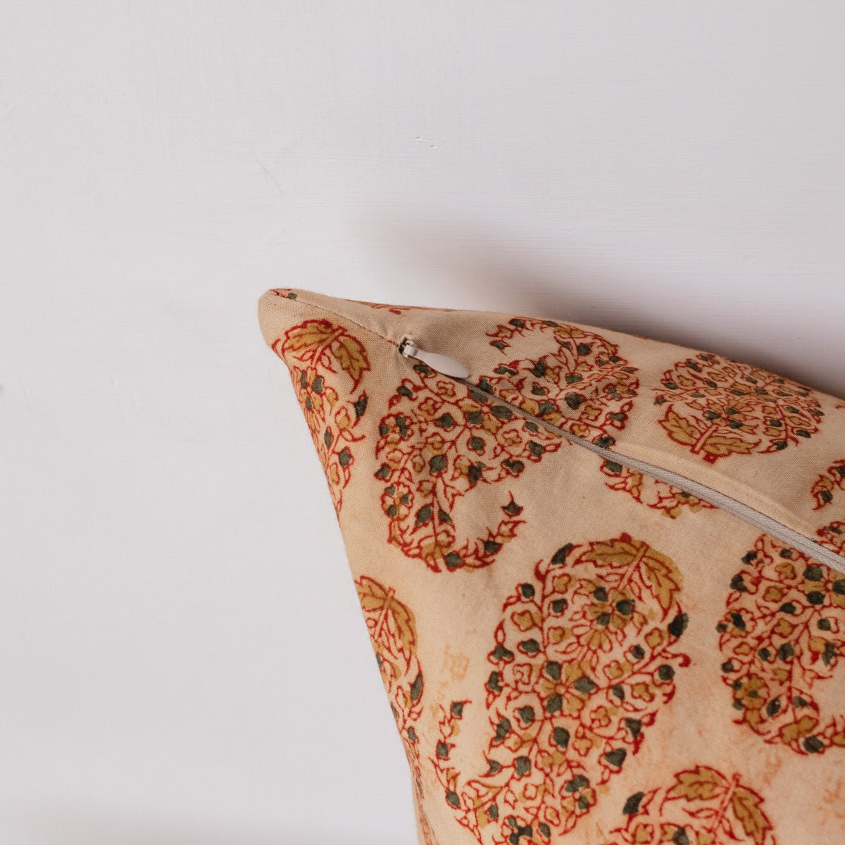 Block Print Pillow Cover | Farida Gold