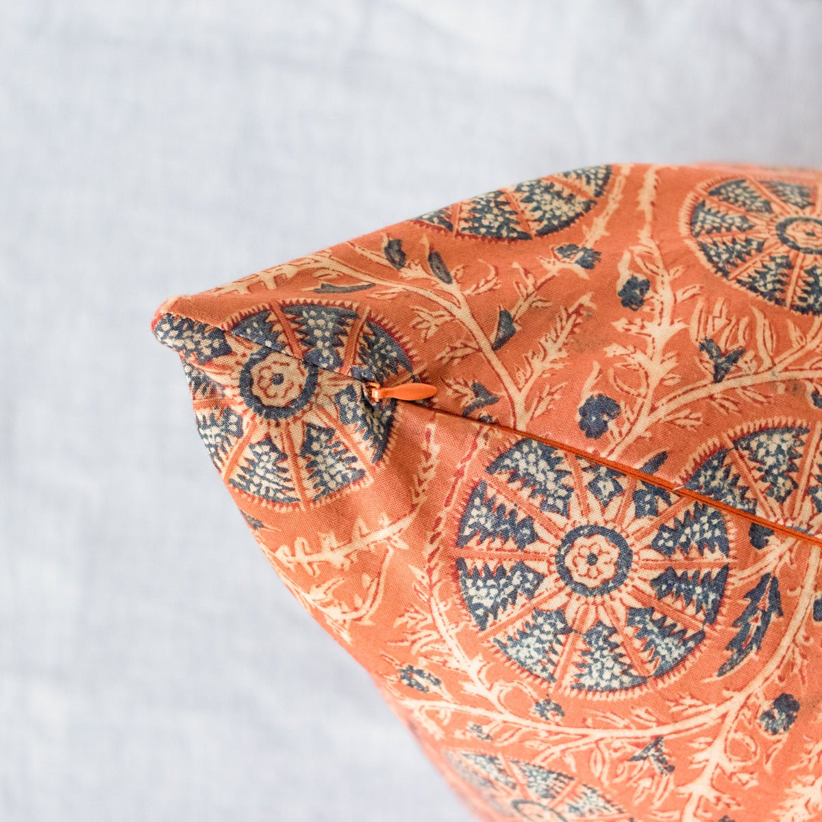 Block Print Pillow Cover | Karuna Saffron