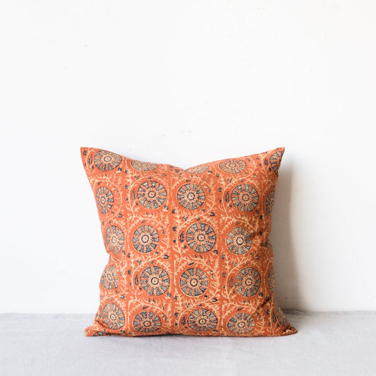 Block Print Pillow Cover | Karuna Saffron