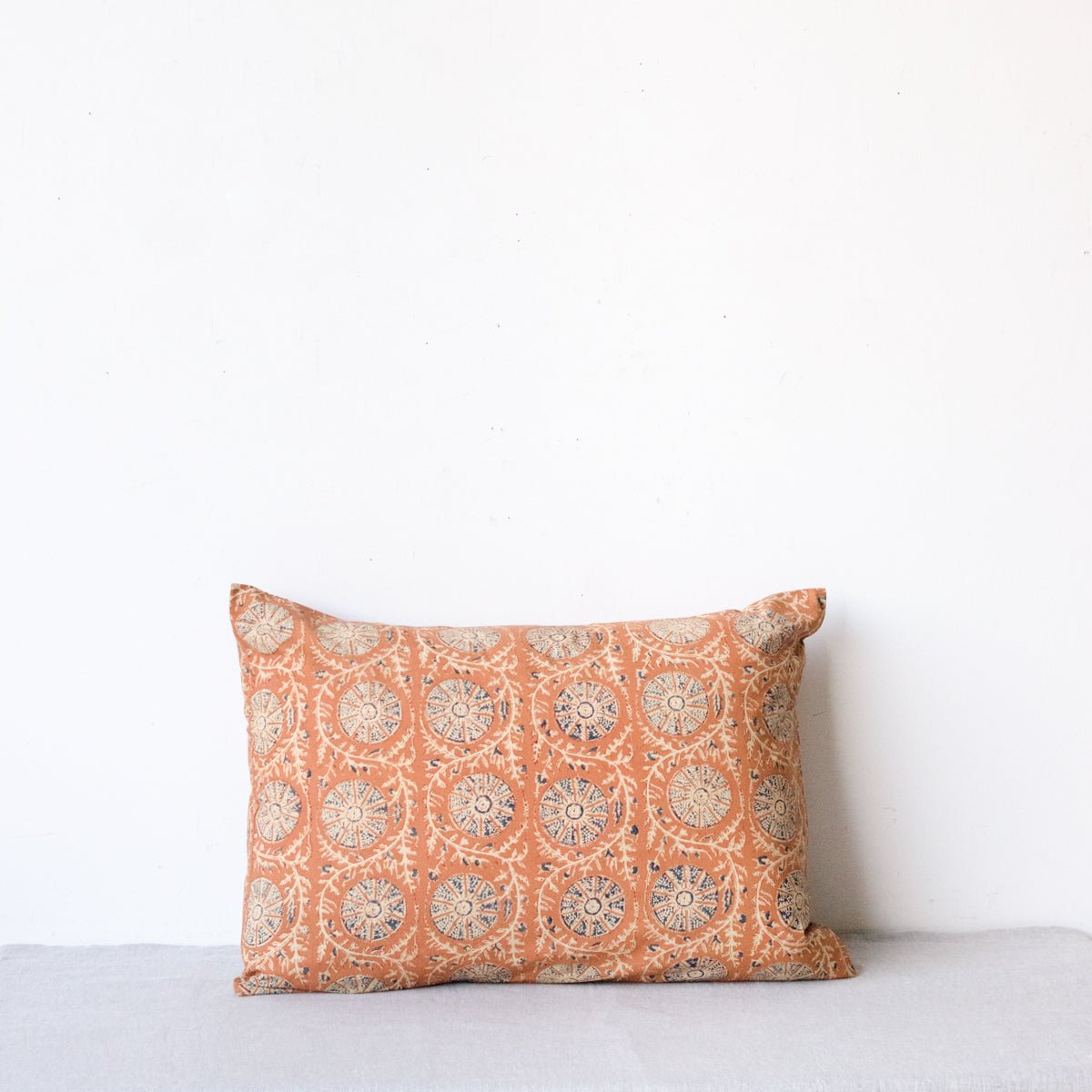 Block Print Pillow Cover | Karuna Saffron