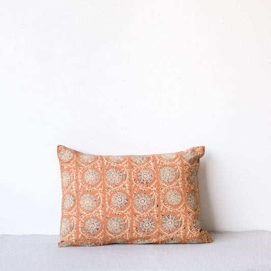 Block Print Pillow Cover | Karuna Saffron