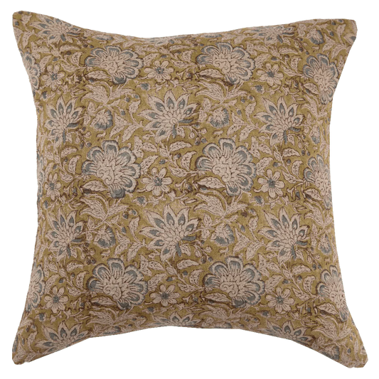 Block Print Pillow Cover | Kundan Stone