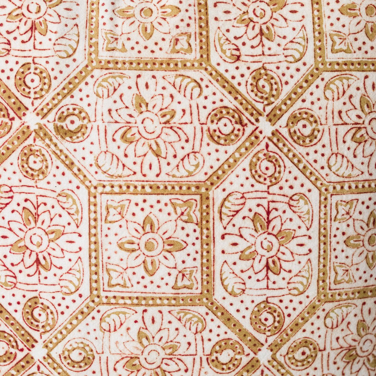 Block Print Pillow Cover | Lipika Gold