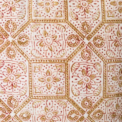 Block Print Pillow Cover | Lipika Gold