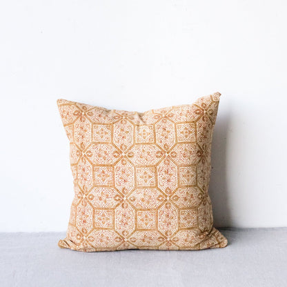 Block Print Pillow Cover | Lipika Gold