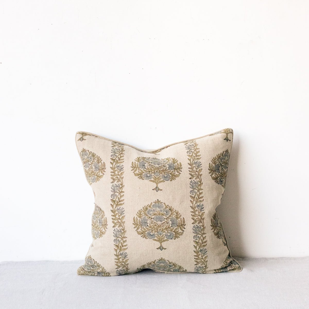 Block Print Pillow Cover | Mour Mustard