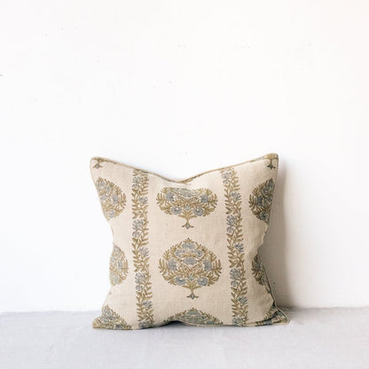 Block Print Pillow Cover | Mour Mustard