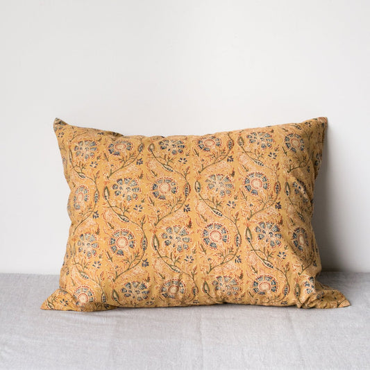 Block Print Pillow Cover | Nidra Gold