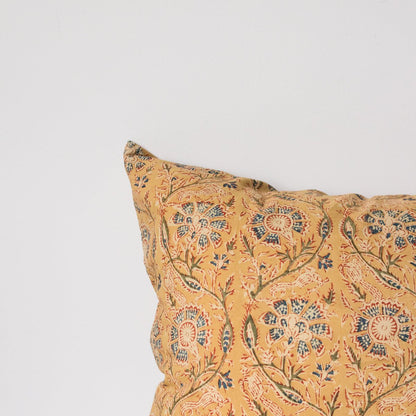 Block Print Pillow Cover | Nidra Gold