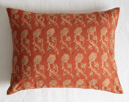 Block Print Pillow Cover | Rupa Saffron