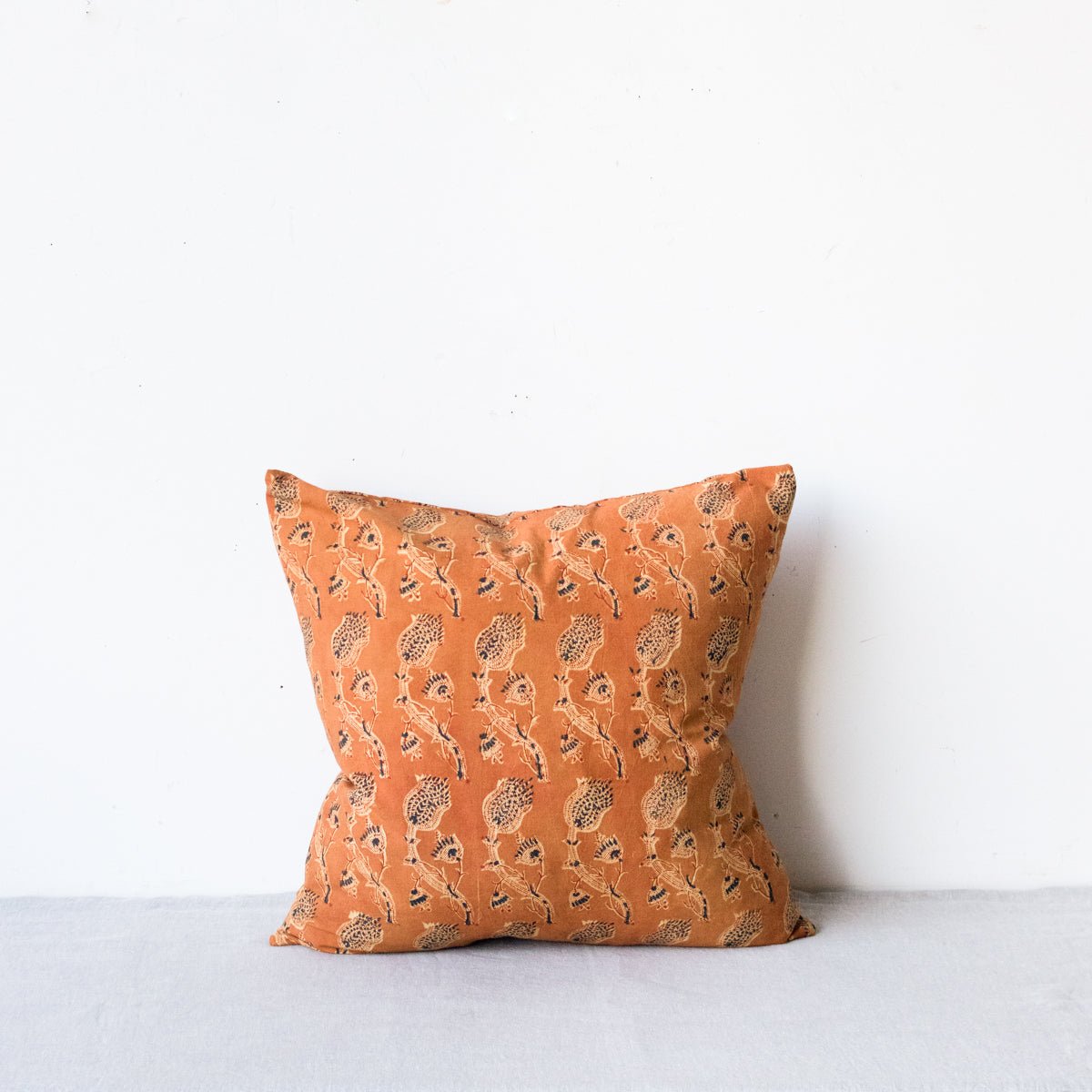 Block Print Pillow Cover | Rupa Saffron