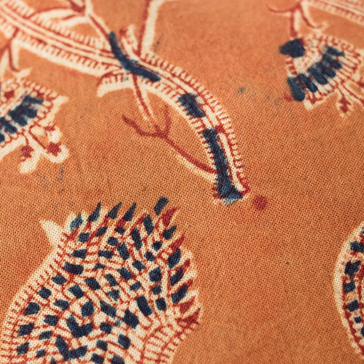 Block Print Pillow Cover | Rupa Saffron