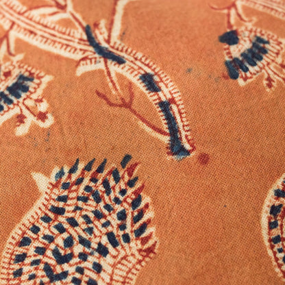 Block Print Pillow Cover | Rupa Saffron