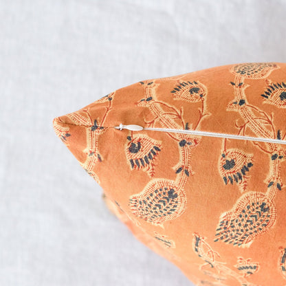 Block Print Pillow Cover | Rupa Saffron
