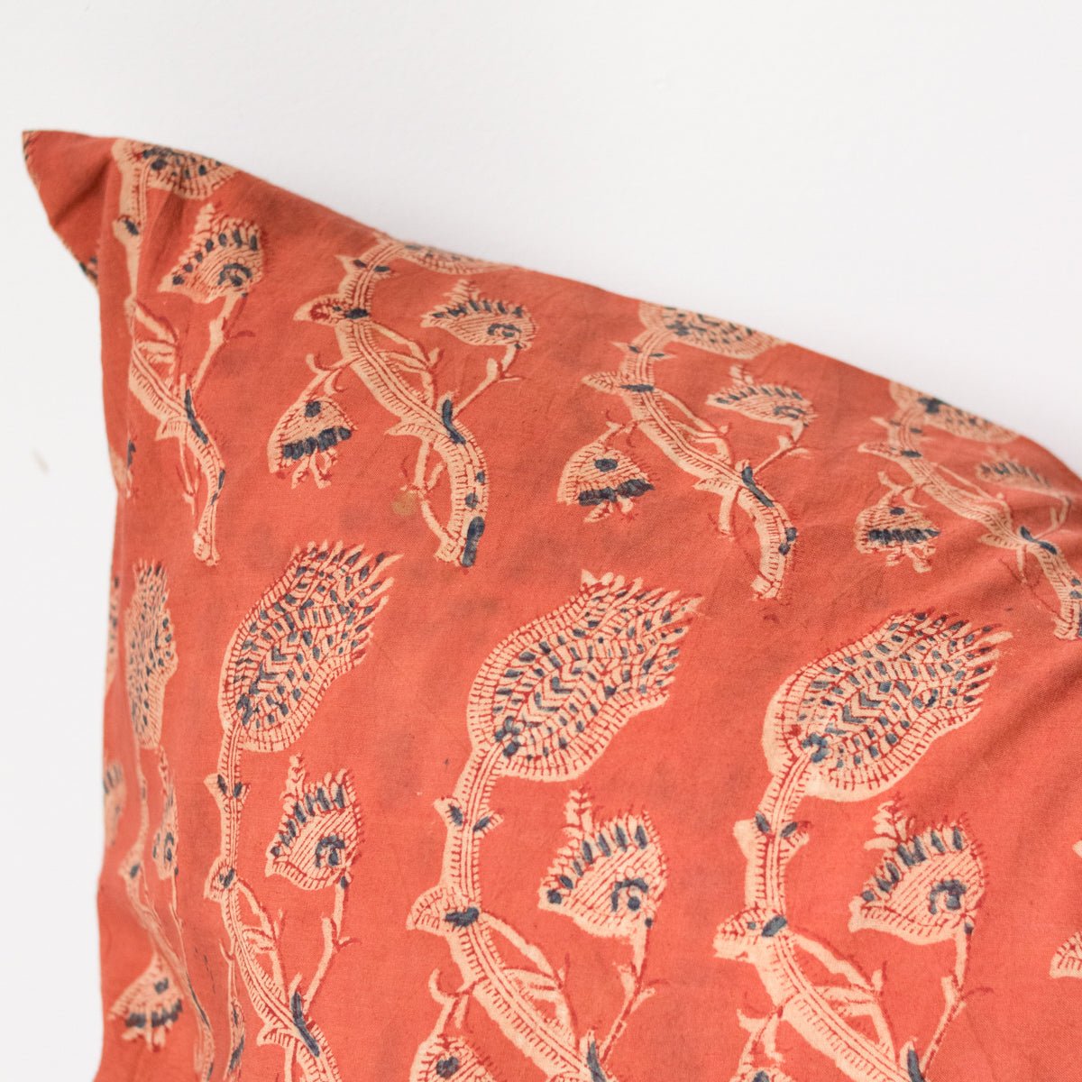 Block Print Pillow Cover | Rupa Saffron