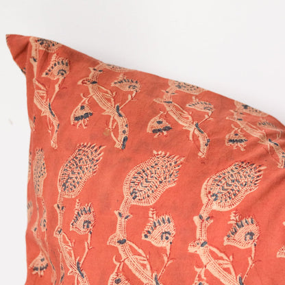 Block Print Pillow Cover | Rupa Saffron
