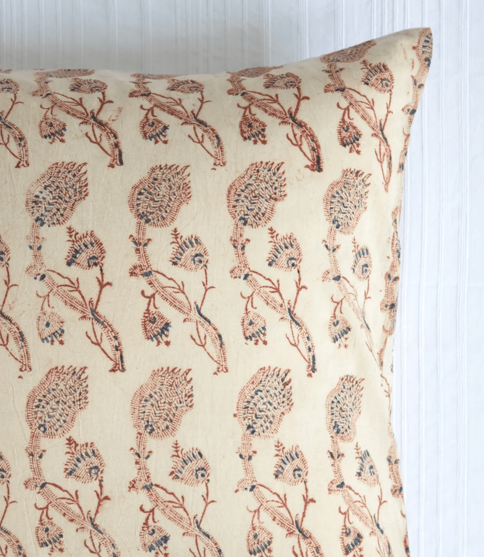 Block Print Pillow Cover | Rupa Tan