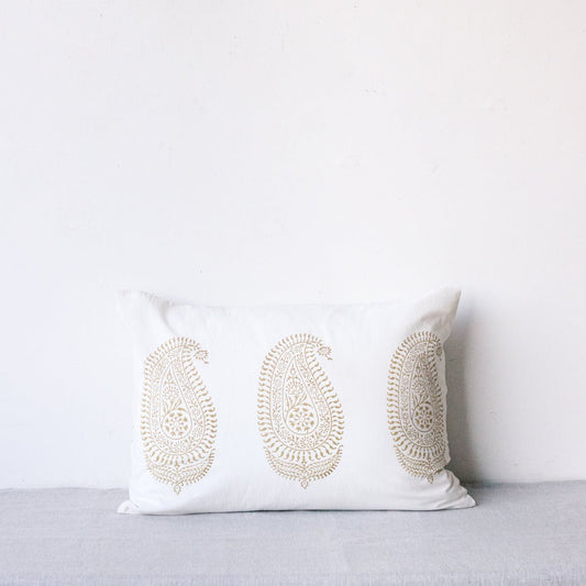 Block Print Pillow Cover | Silvie Gold