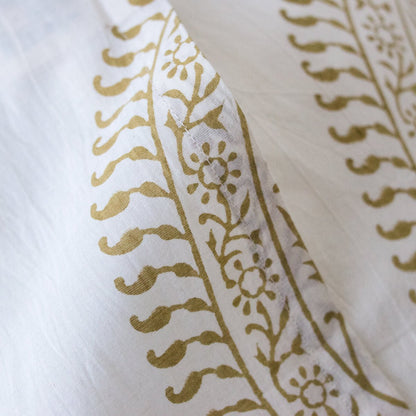 Block Print Pillow Cover | Silvie Gold