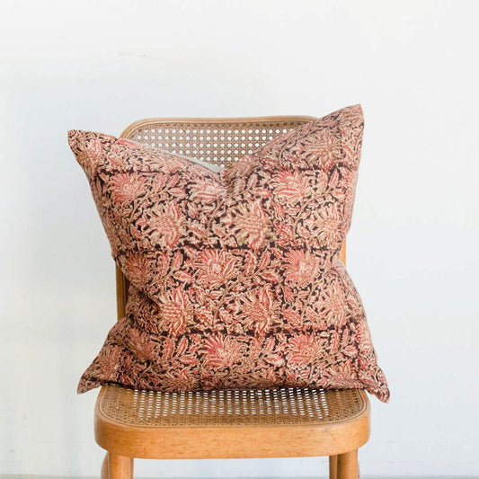Cotton Block Printed Pillow Cover | Adah Kesar