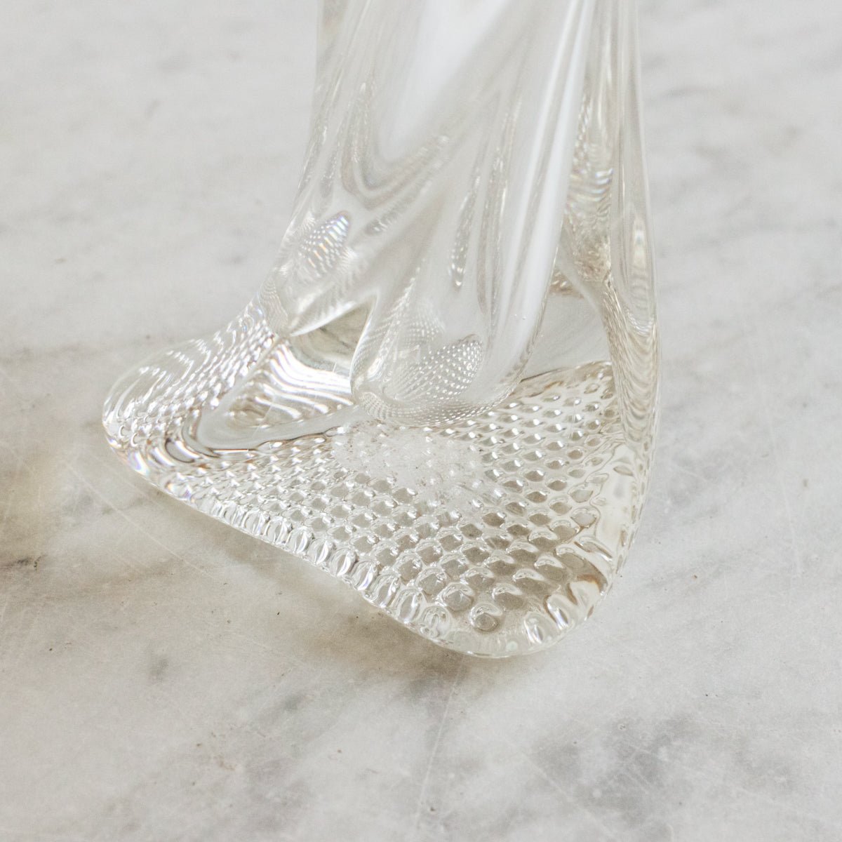 Crystal Accent Lamp with Straw Shade