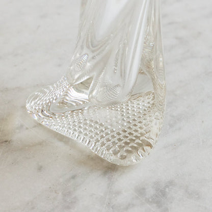 Crystal Accent Lamp with Straw Shade