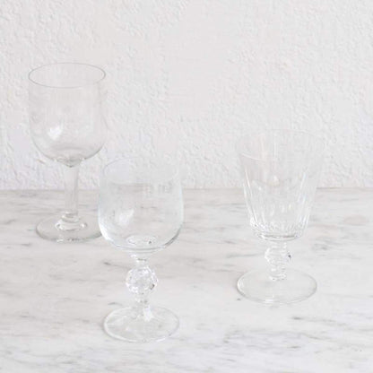 Glamorous Vintage Wine Glass Eclectic Pair