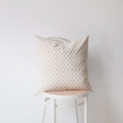 Hand Block Printed Pillow Cover | Juliette Gold