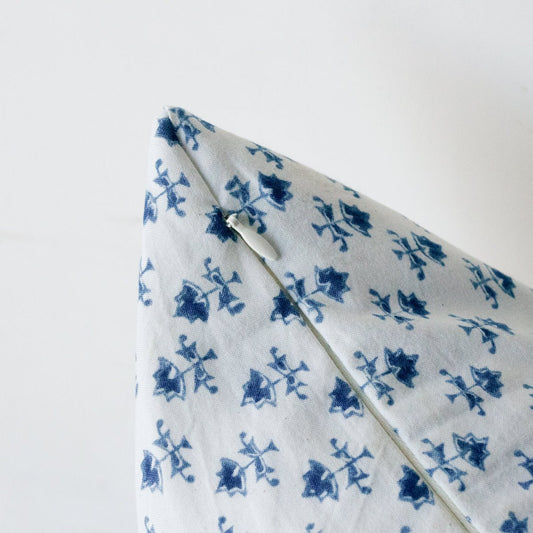 Hand Block Printed Pillow Cover | Juliette Indigo